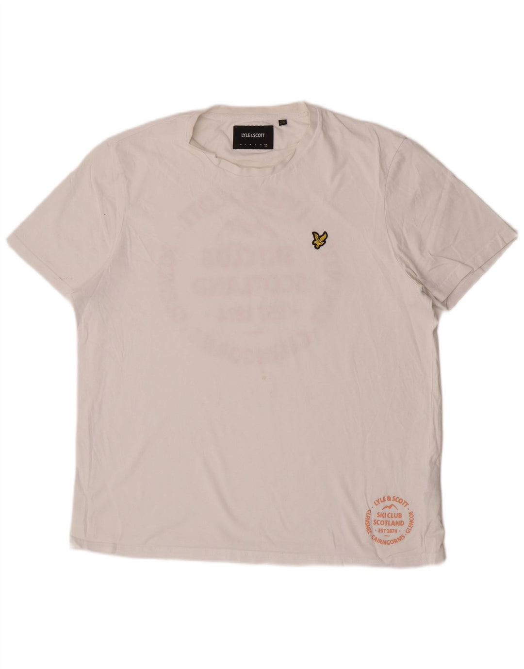 Tricou grafic Lyle & Scott pentru bărbați Top 2XL bumbac alb
