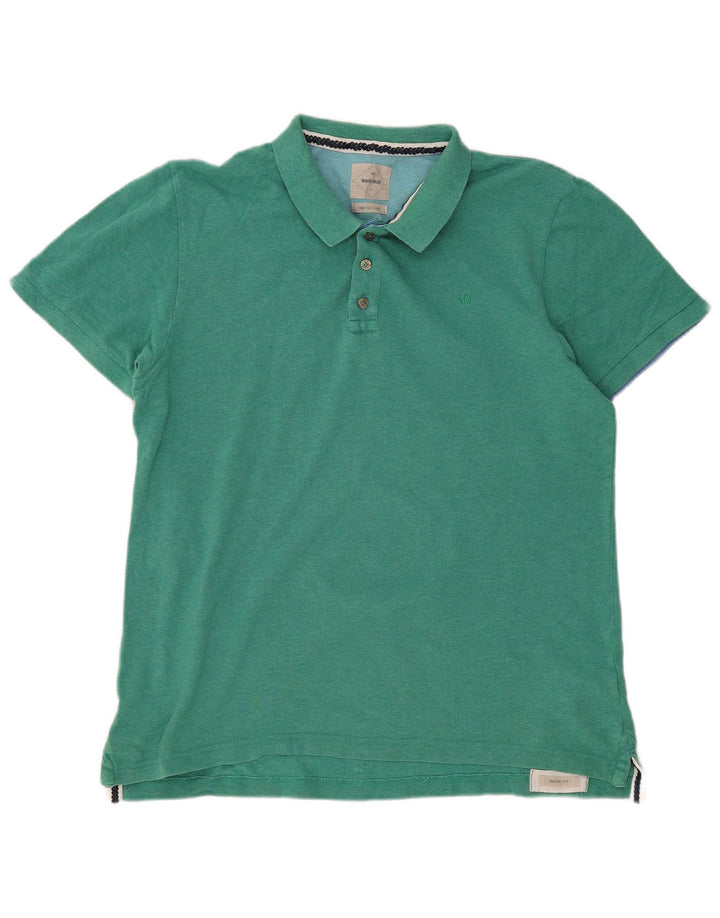 WHITE STUFF Tricou polo pentru bărbați, mare, verde, bumbac