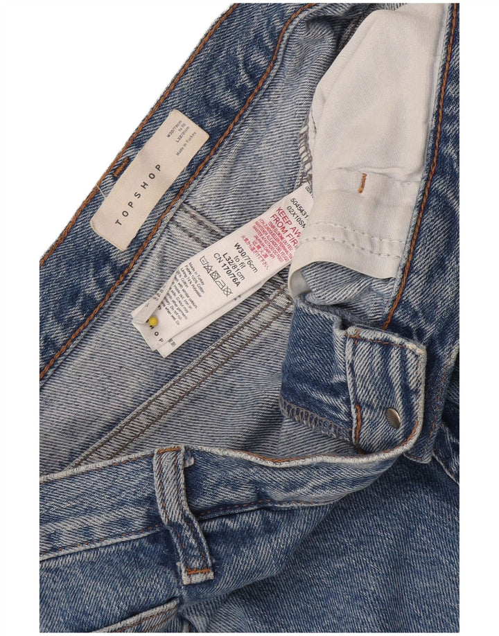 Blugi drepti pentru femei Topshop L30 L32 Poliester albastru