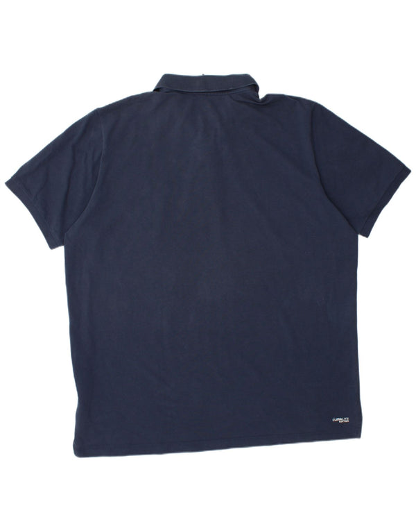 Tricou polo ADIDAS Climalite pentru bărbați 2XL, bumbac bleumarin