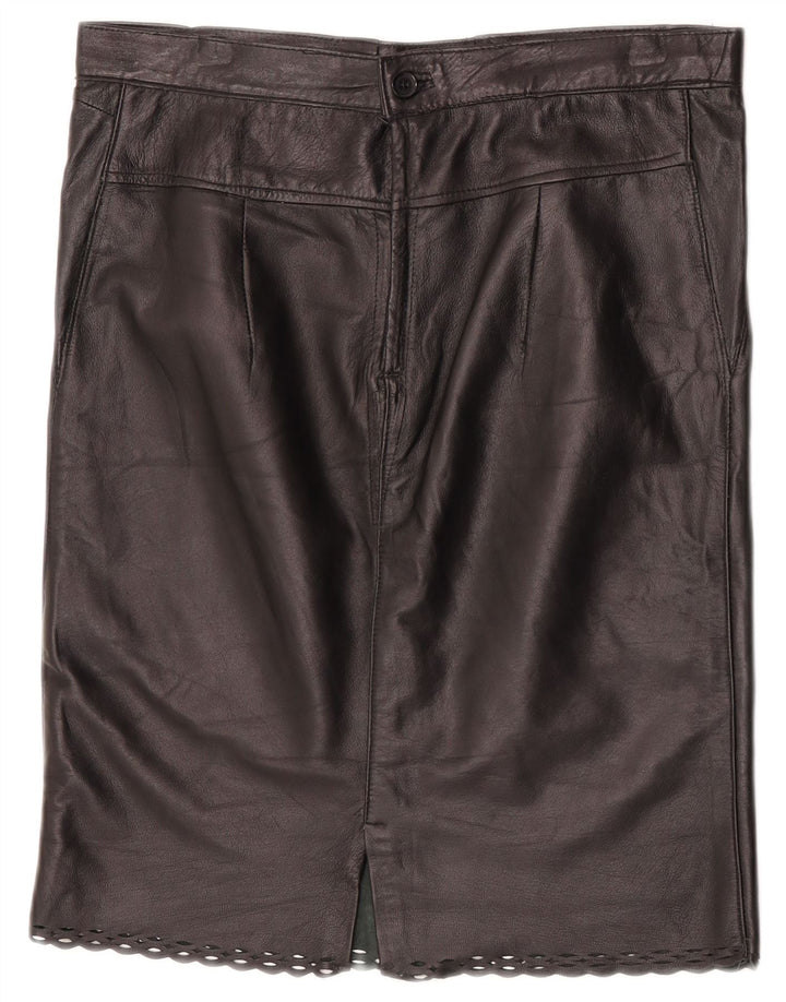 Fusta din piele vintage pentru femei W31 Medium Black