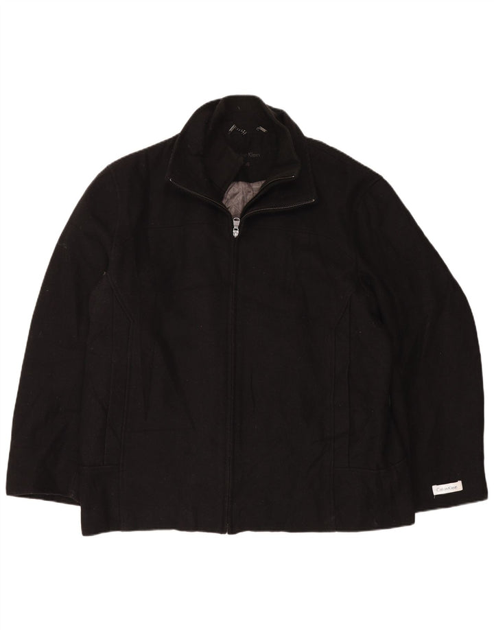 Jachetă Bomber Calvin Klein pentru bărbați UK 40 Lână neagră mare