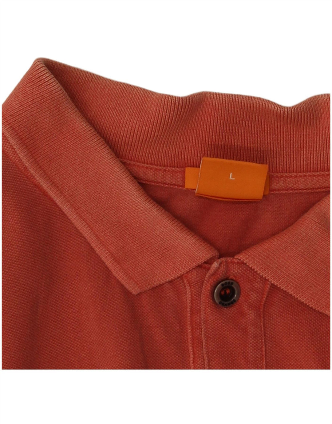 Cămașă polo pentru bărbați Hugo Boss Slim Fit portocaliu mare
