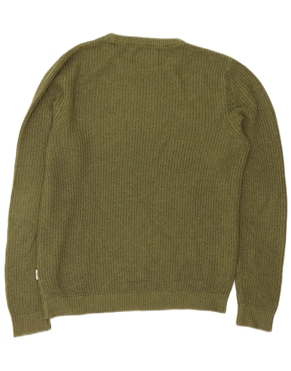 Jack & Jones Pulover pentru bărbați cu gât de barcă, mare, acrilic, kaki
