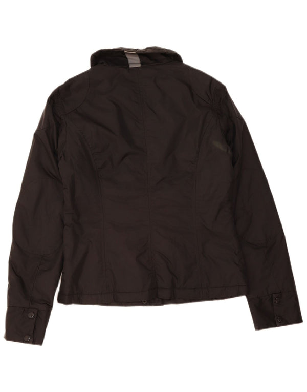 VINTAGE Jachetă utilitare pentru femei UK 14 Medium Black Nylon