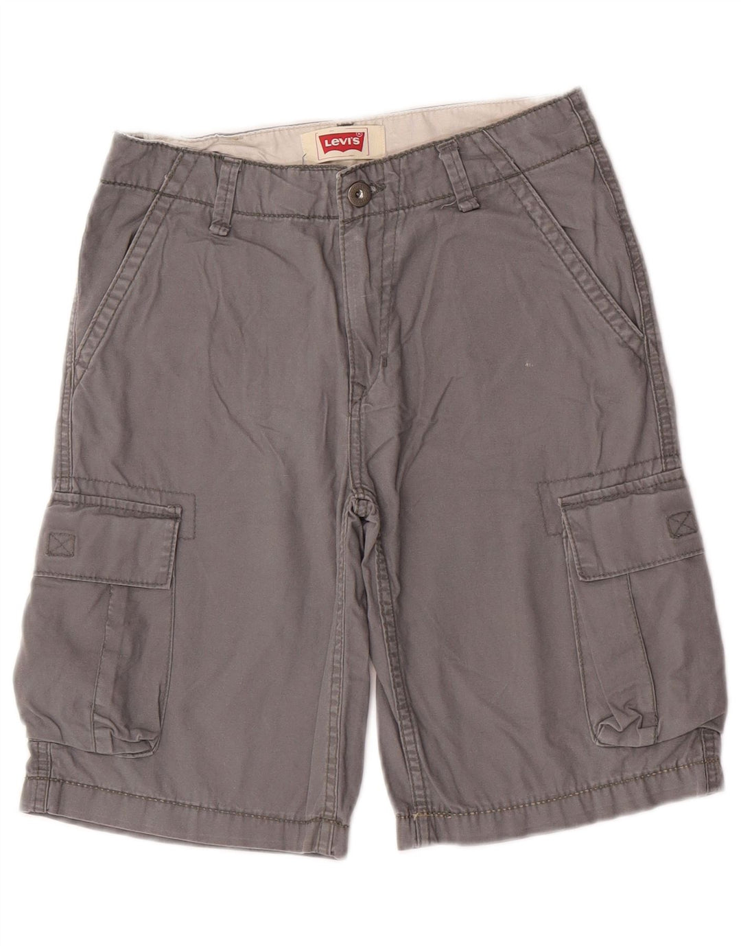 Pantaloni scurti cargo pentru băieți Levi's 13-14 ani W27 bumbac gri