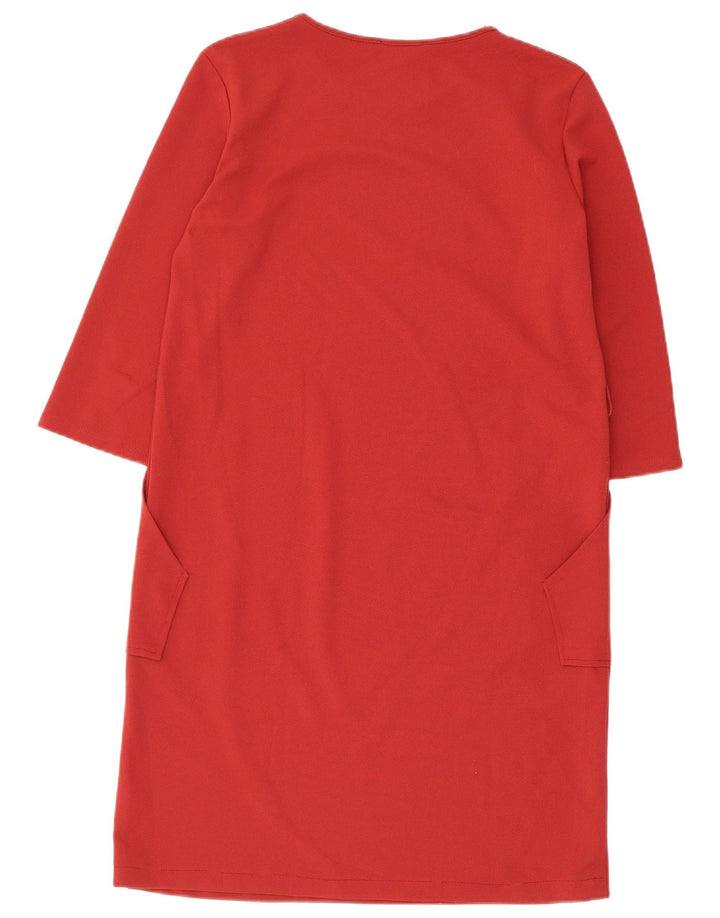 Rochie rotativă pentru femei Zara, cu mâneci 3/4 UK 14, roșu mediu