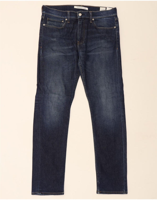 Blugi slim pentru bărbați Calvin Klein W32 L32 bumbac bleumarin