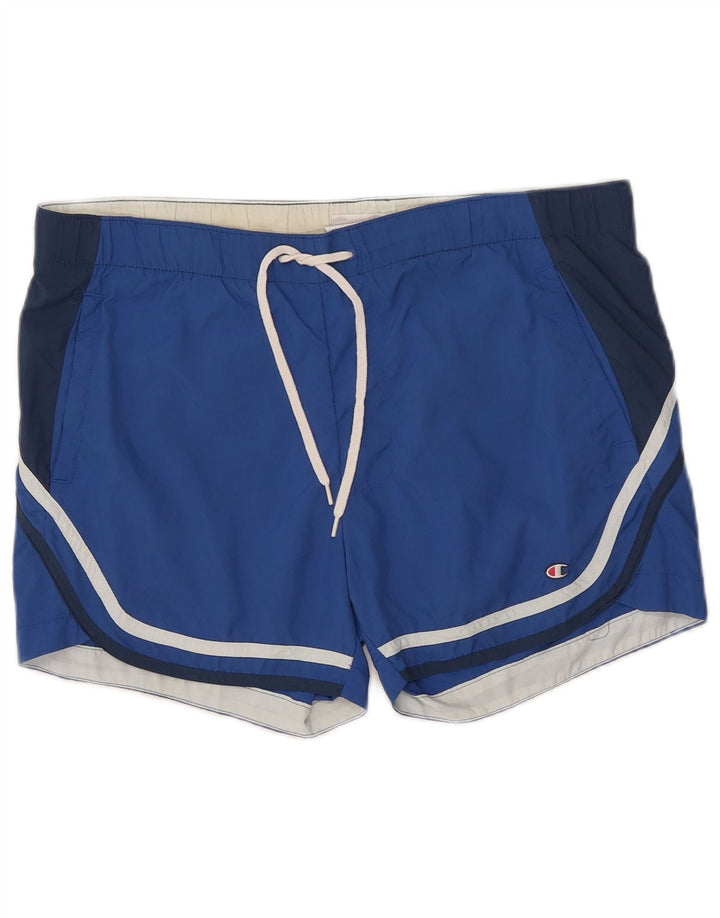 Pantaloni scurți de înot Champion pentru bărbați, albastru mediu, poliamidă color bloc