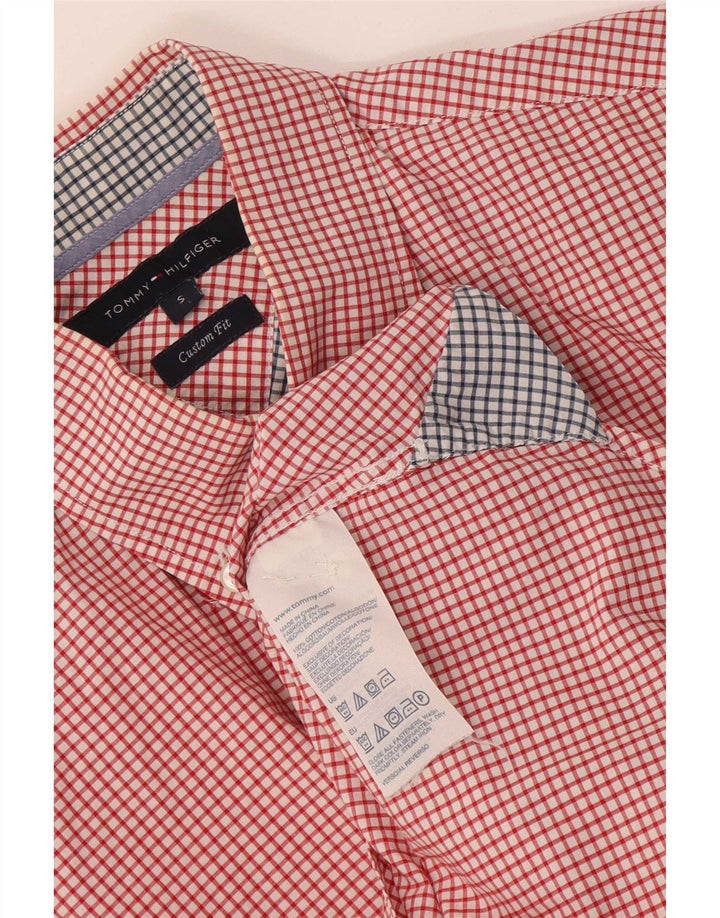 Cămașă personalizată pentru bărbați Tommy Hilfiger, din bumbac roșu cu vichy