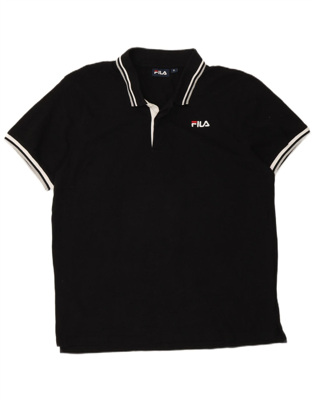Tricou Polo Fila Barbati XL, bumbac cu dungi negre