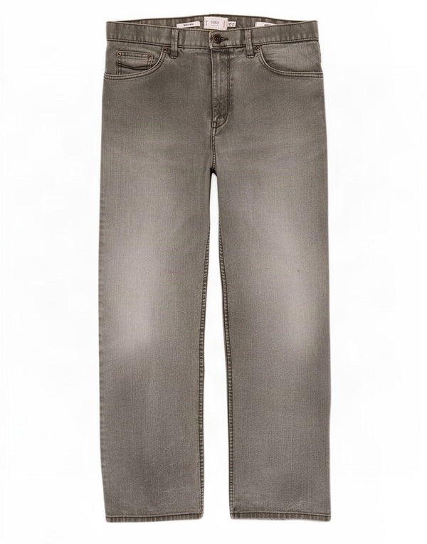 Marks & Spencer Blugi pentru bărbați Stretch Regular Straight W34 L31 bumbac gri