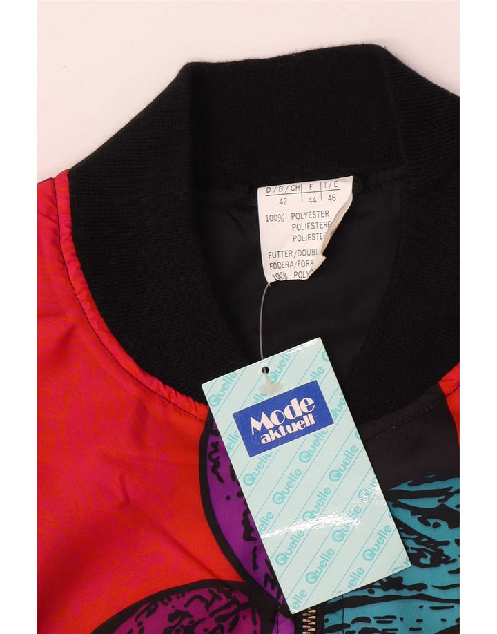 Jachetă Bomber Vintage pentru femei cu model abstract IT 46 mare multicoloră