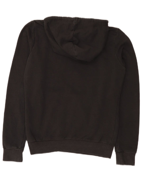 Pulover cu glugă cu grafic Puma pentru femei UK 10 mic bumbac negru