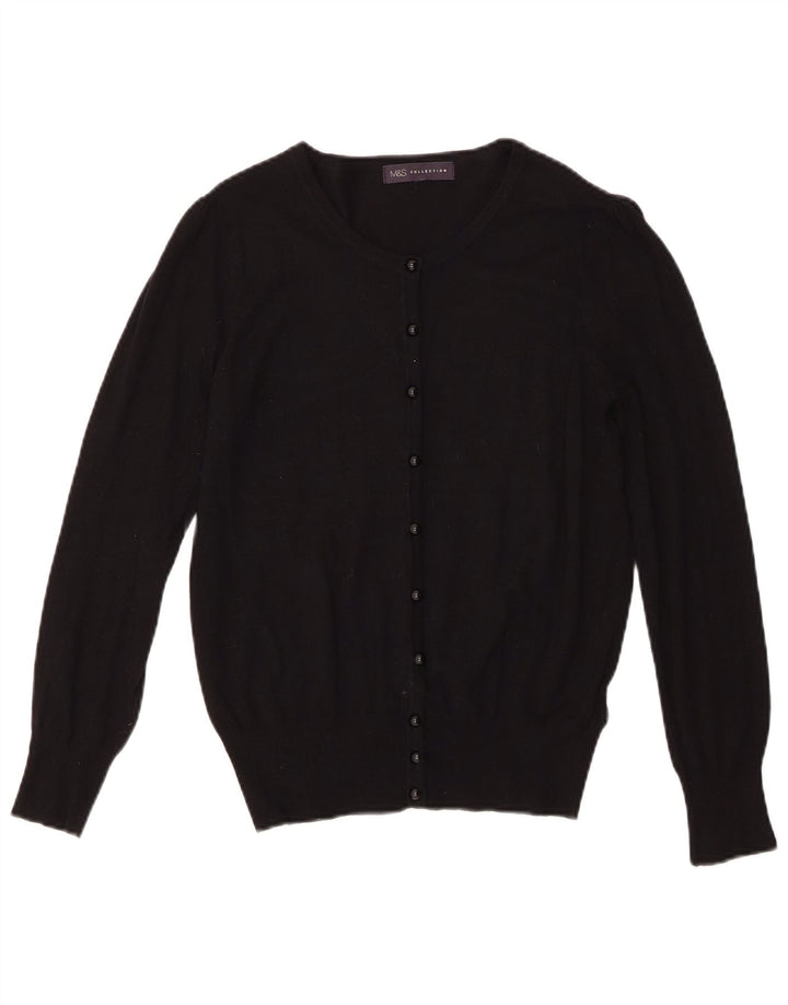 Pulover cardigan pentru femei Marks & Spencer UK 10 Small Black Viscose