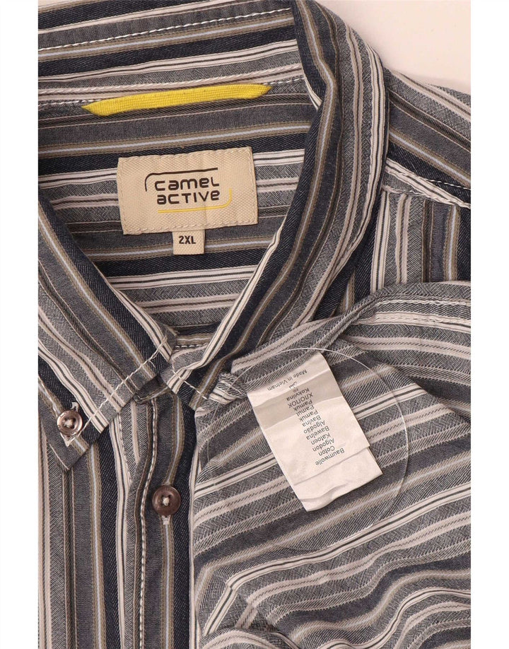 Cămașă pentru bărbați Camel Active 2XL, bumbac cu dungi albastre