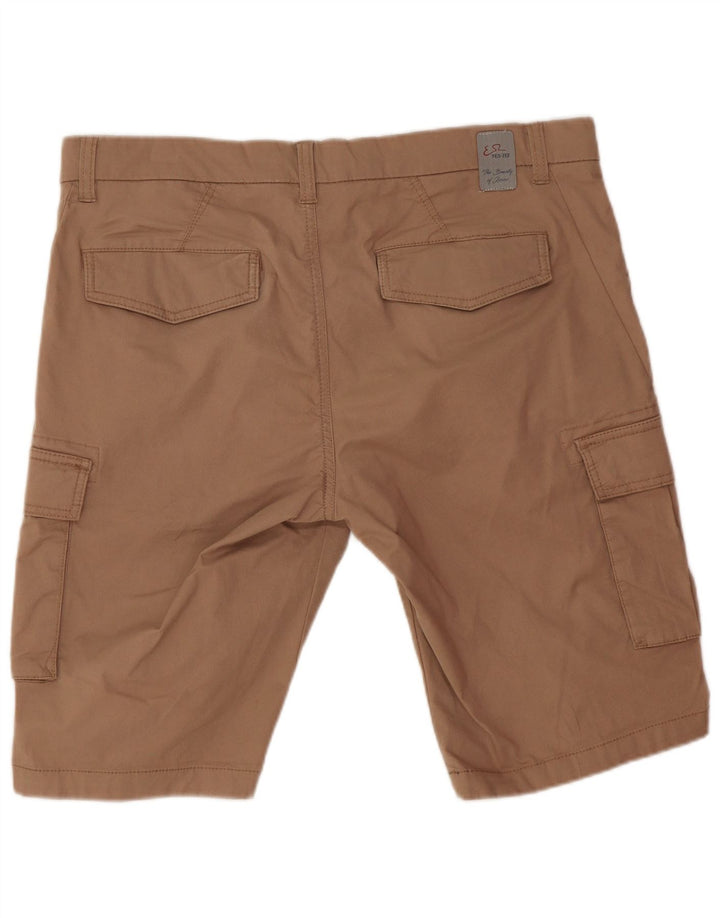 Pantaloni scurți cargo pentru bărbați Yes Zee W33, bumbac mediu bej