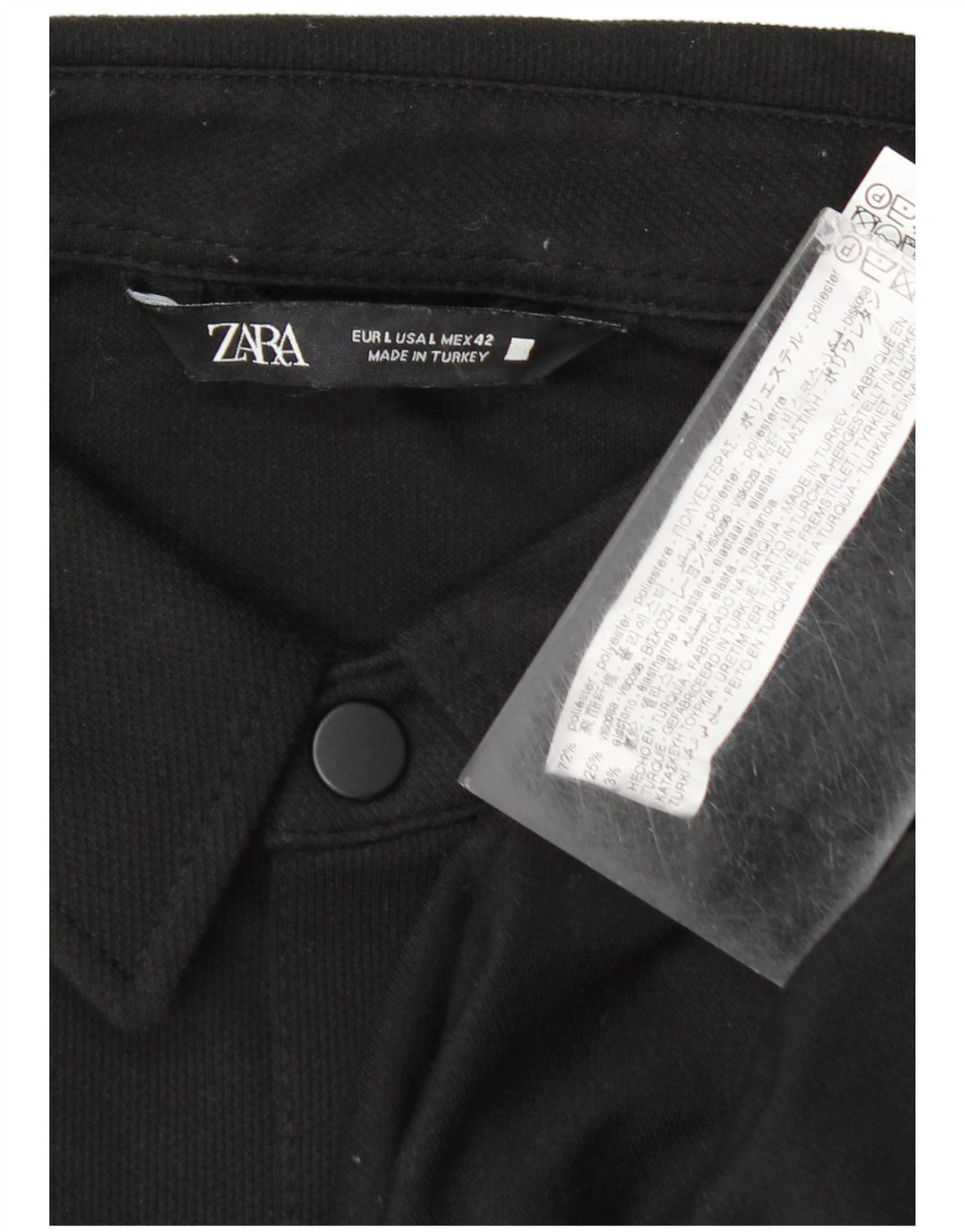 Cămașă pentru bărbați Zara, mare, negru, poliester