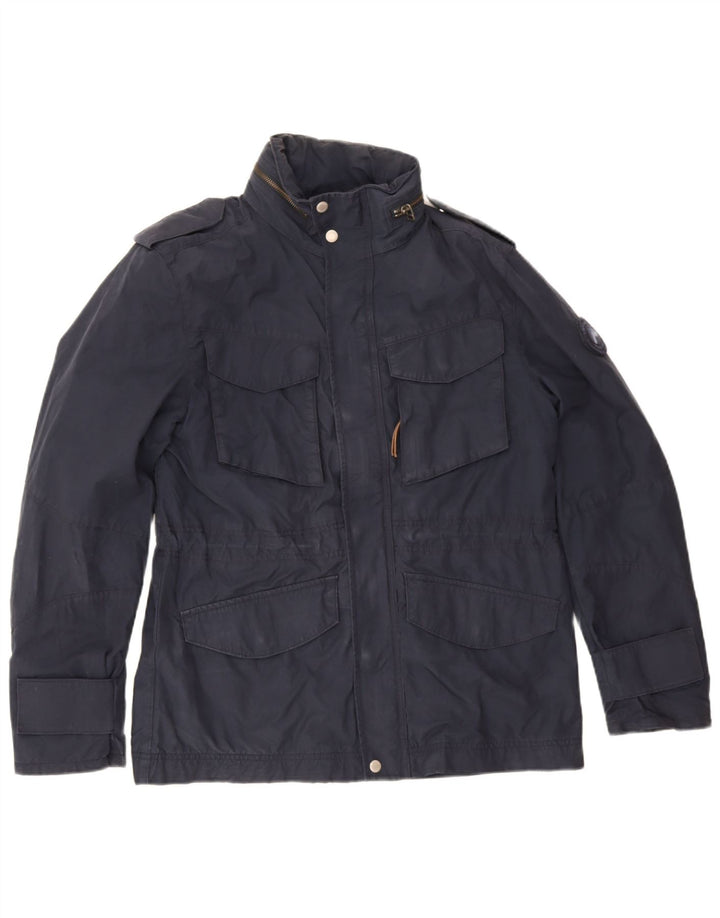 Jachetă cu glugă pentru bărbați Timberland UK 38 Bumbac, albastru bleumarin mediu