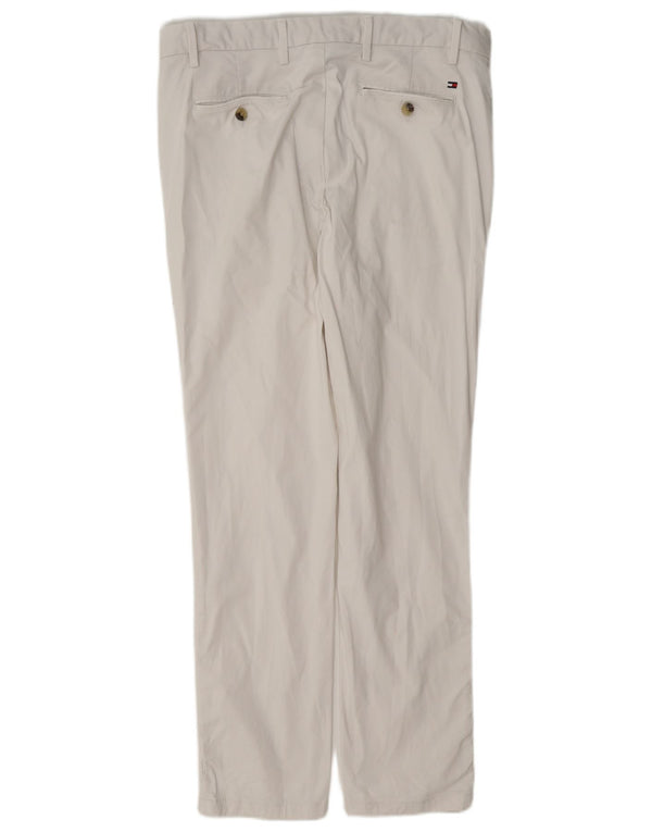 Pantaloni de costum pentru bărbați Tommy Hilfiger L33 L30, alb, bumbac