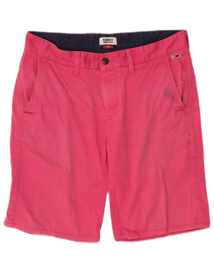 Pantaloni scurți chino pentru bărbați Tommy Hilfiger W32 bumbac roz mediu