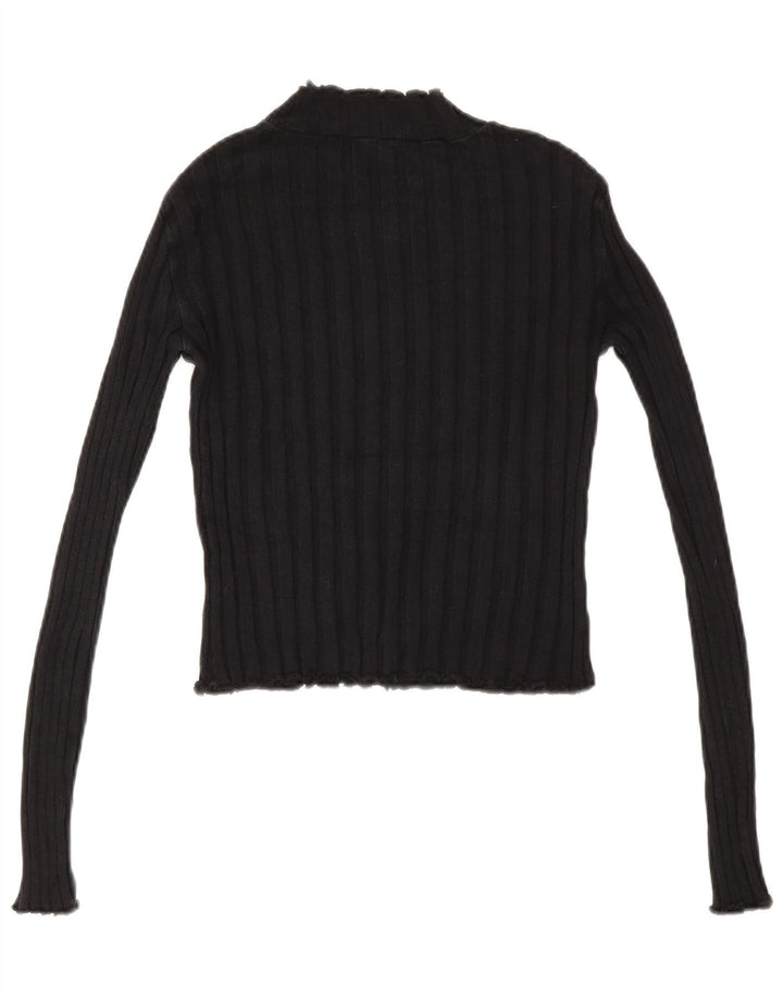 Pulover cu gât țestoasă pentru femei Zara UK 12 Medium Negru