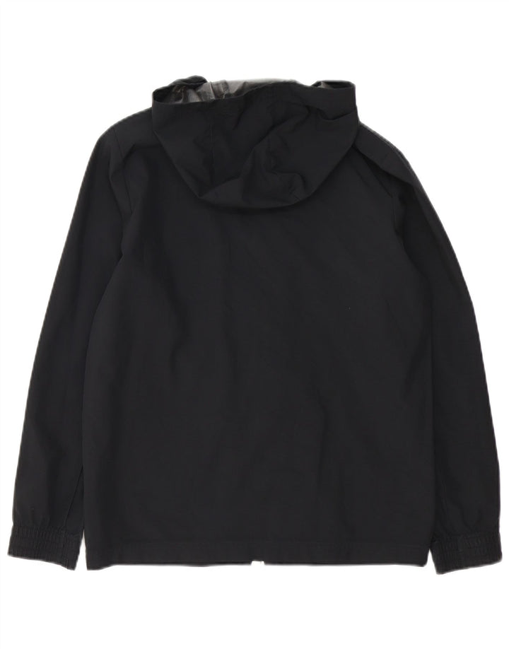 Jachetă de ploaie ADIDAS Ancona Graphic cu glugă, 11-12 ani, poliester negru