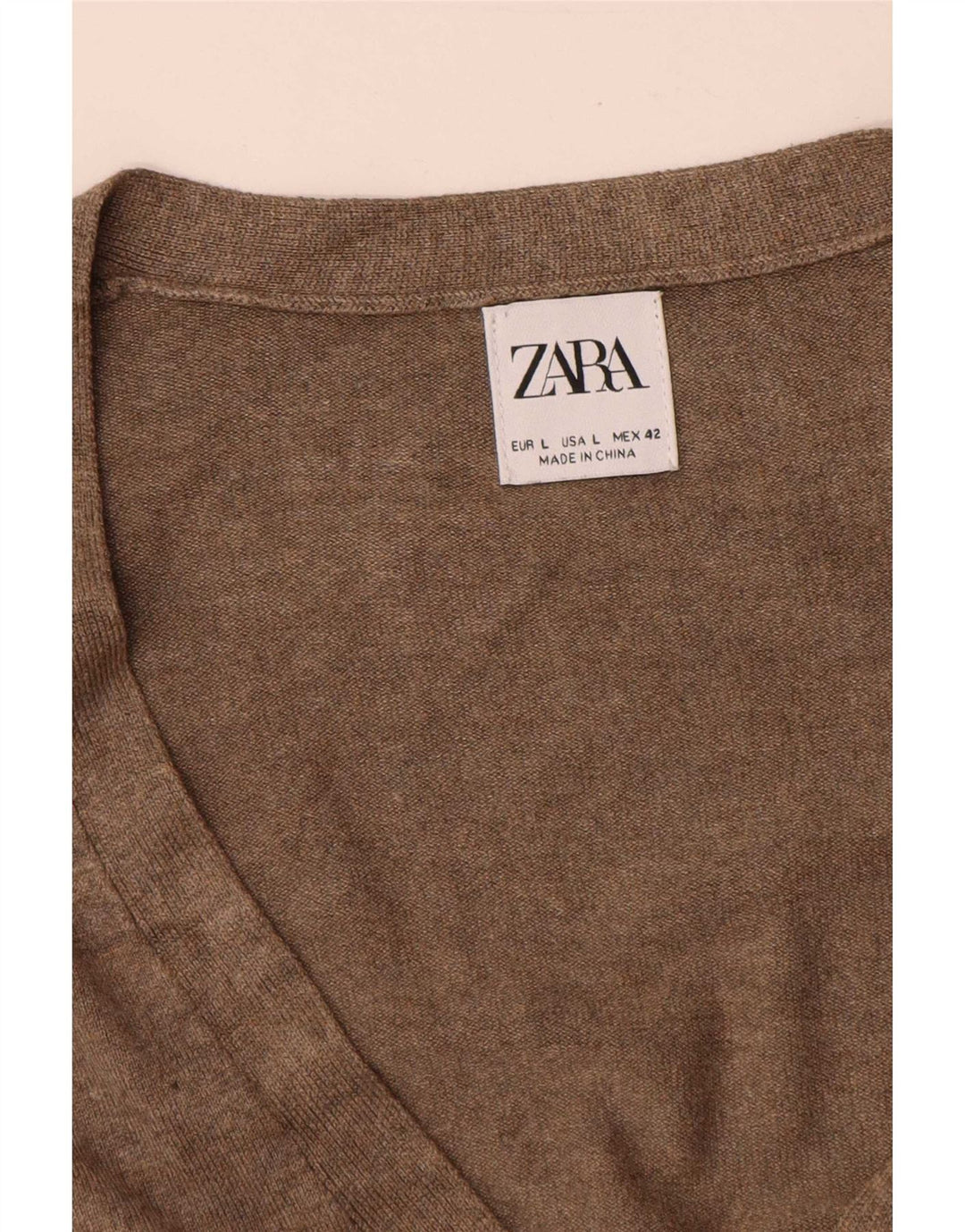 Pulover cardigan pentru bărbați Zara, bej mare