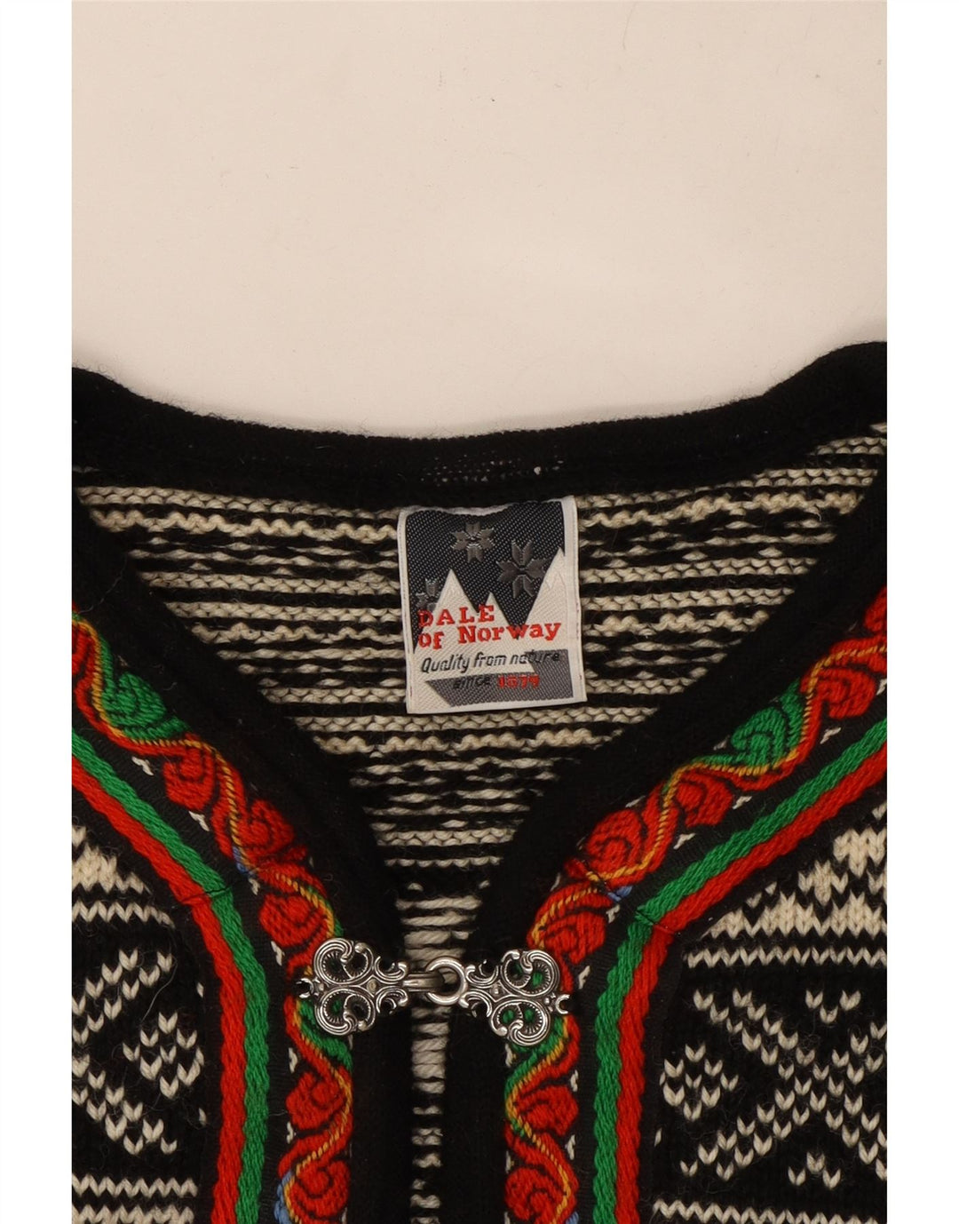 Pulover cardigan pentru femei DALE OF NORWAY UK 14 Medium Off White Fair Isle