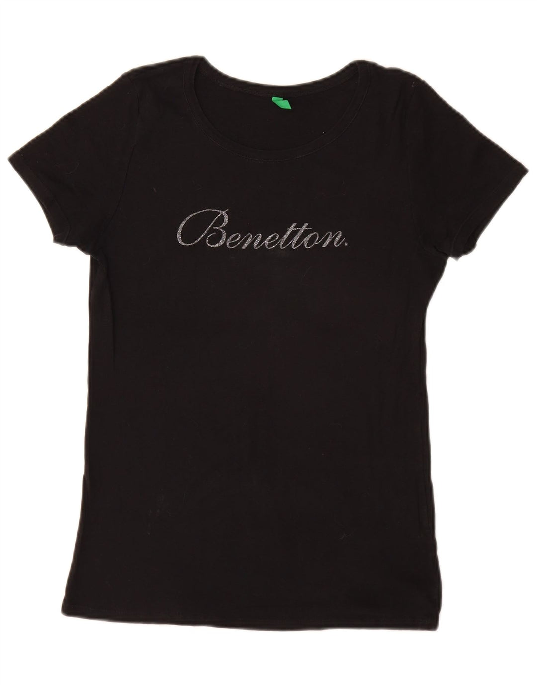 Tricou grafic BENETTON pentru femei Top UK 16 Small Black