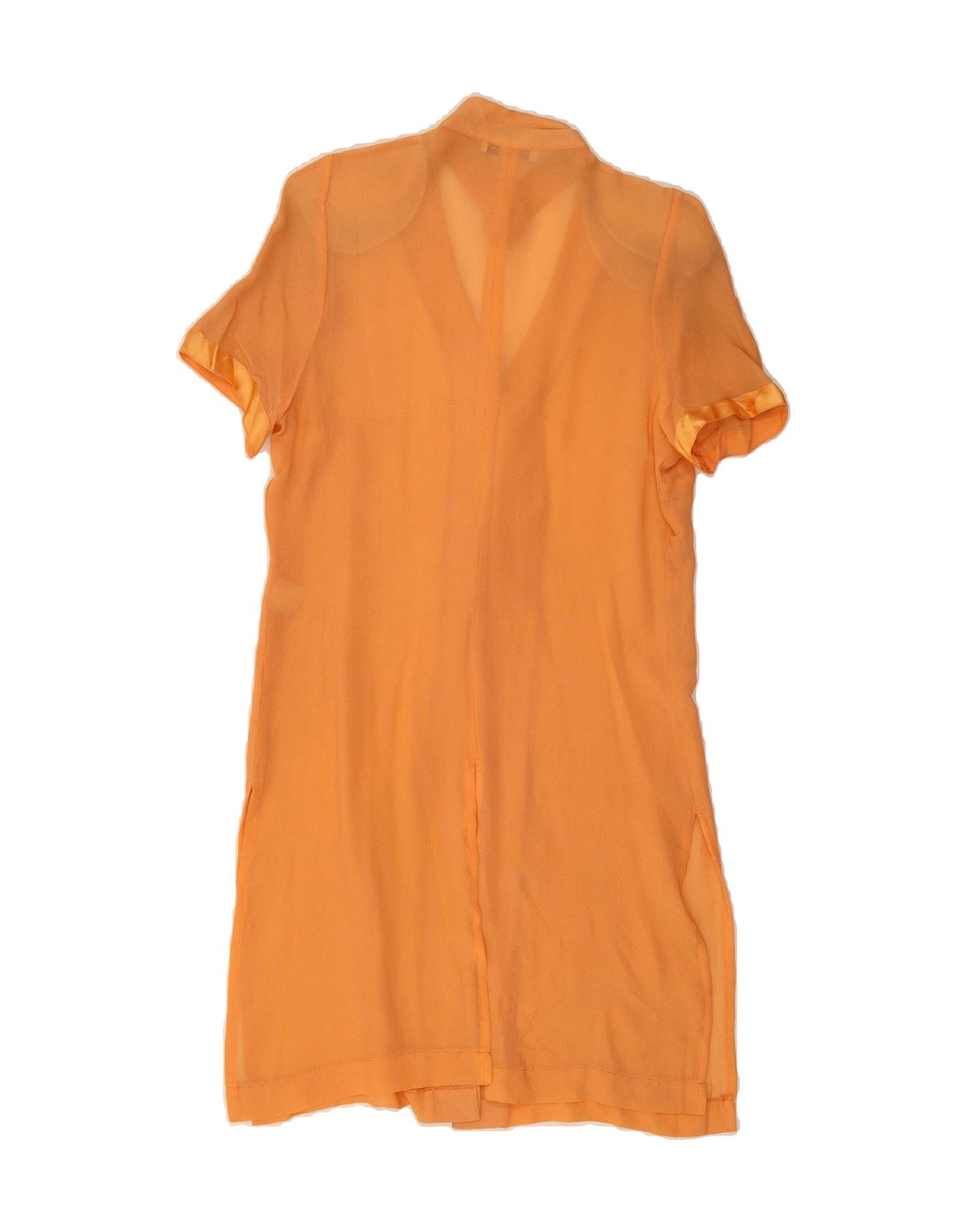 SFARZO Womens Short Sleeve Longline See Through Top IT 42 Medium Orange Vintage Sfarzo and Second-Hand Sfarzo from Messina Hembry 