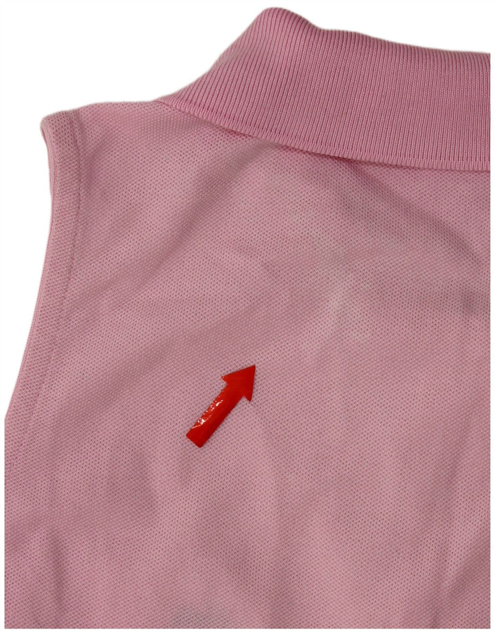 Tricou polo fără mâneci Lacoste pentru femei, mărimea 40, bumbac roz mediu