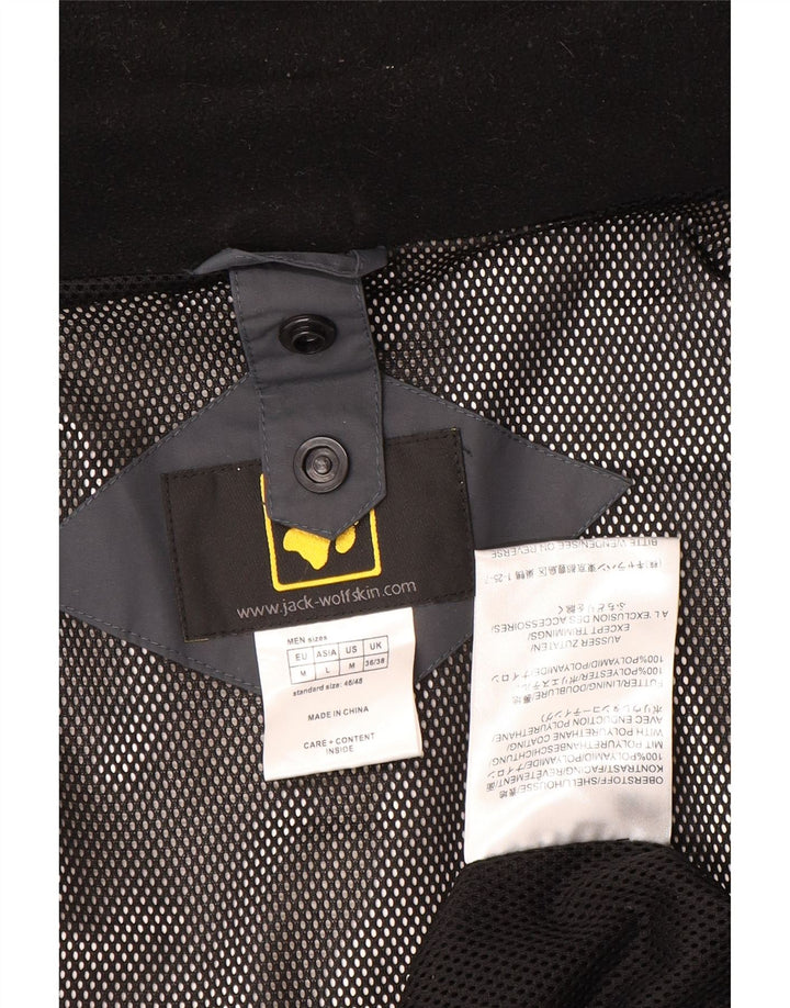 Jack Wolfskin Jachetă de ploaie cu glugă pentru bărbați UK 36/38 Medium Gri Colorblock