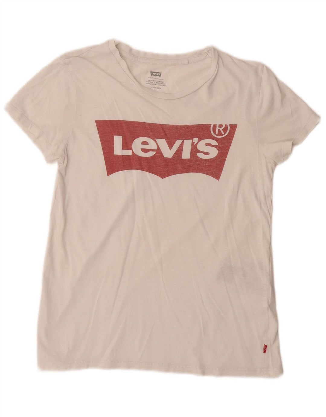 Tricou grafic LEVI'S Top UK 6 XS Bumbac alb