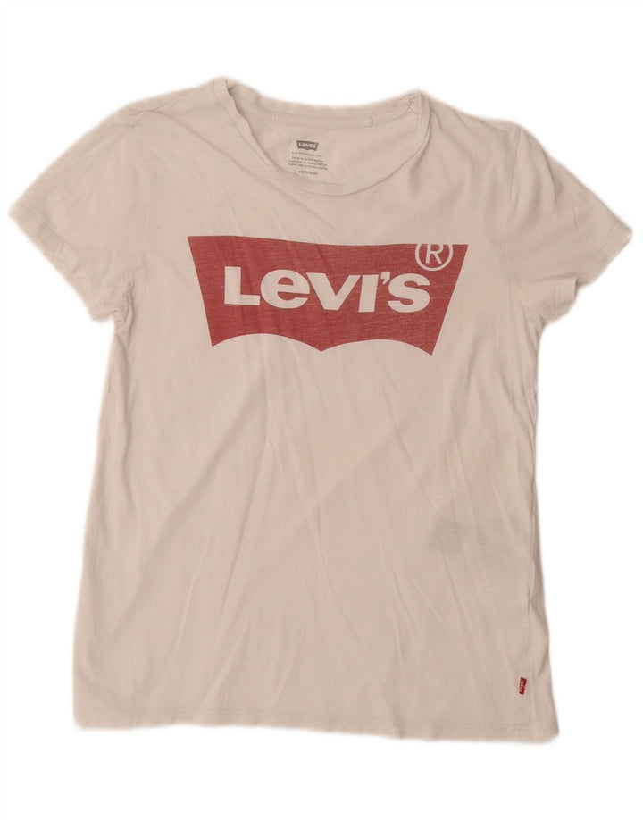 Tricou grafic LEVI'S Top UK 6 XS Bumbac alb