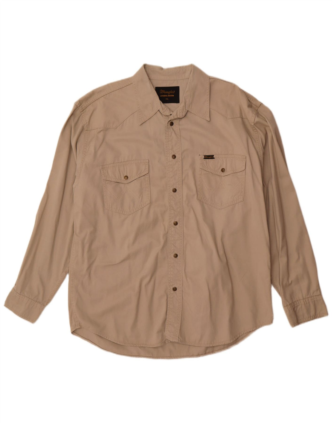 Cămașă pentru bărbați Wrangler 2XL, bumbac bej