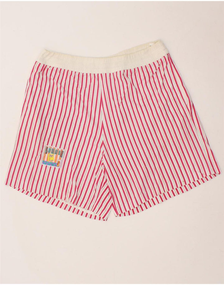 VINTAGE Costum de baie pentru bărbați, mare, roz cu dungi