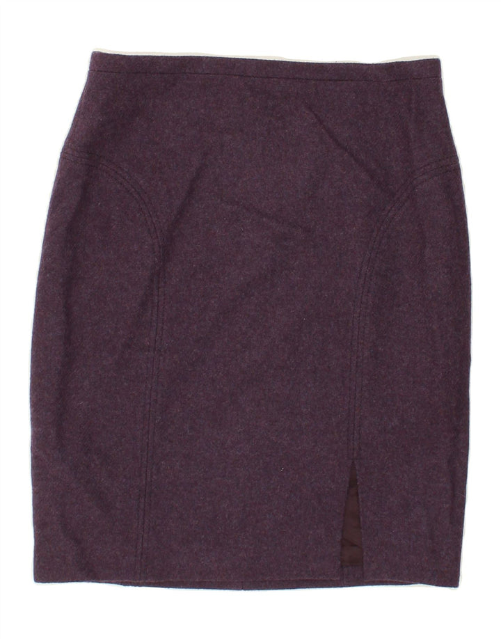 JIGSAW Womens Pencil Skirt US 10 Large W30 Purple Wool Vintage Jigsaw and Second-Hand Jigsaw from Messina Hembry 