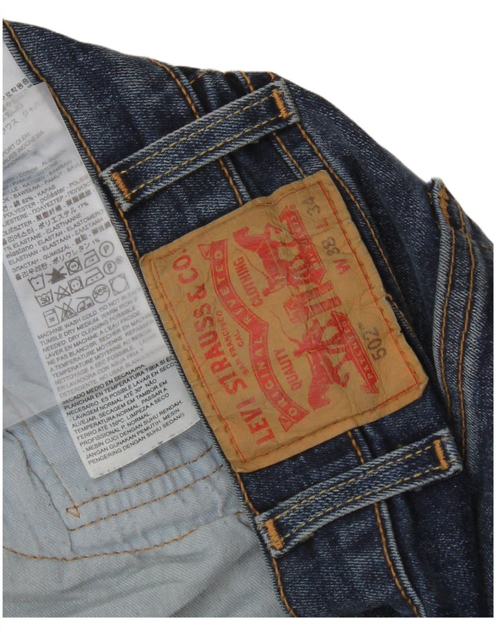 Blugi conici pentru bărbați Levi's 502 W38 L34 Bumbac albastru
