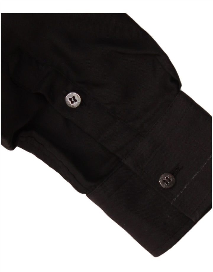 Cămașă pentru bărbați DOLCE & GABBANA IT 48 Bumbac Negru Mediu