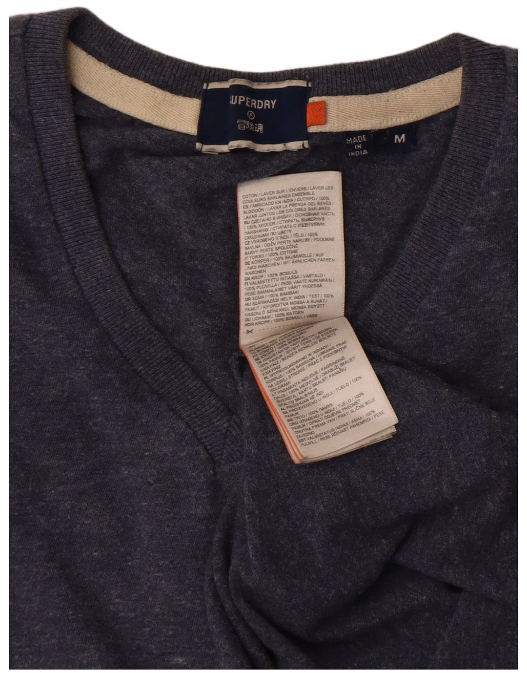 Tricou Superdry pentru bărbați Top mediu din bumbac bleumarin