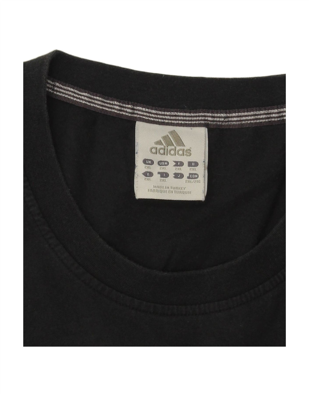 ADIDAS Mens T-Shirt Top 2XL Black