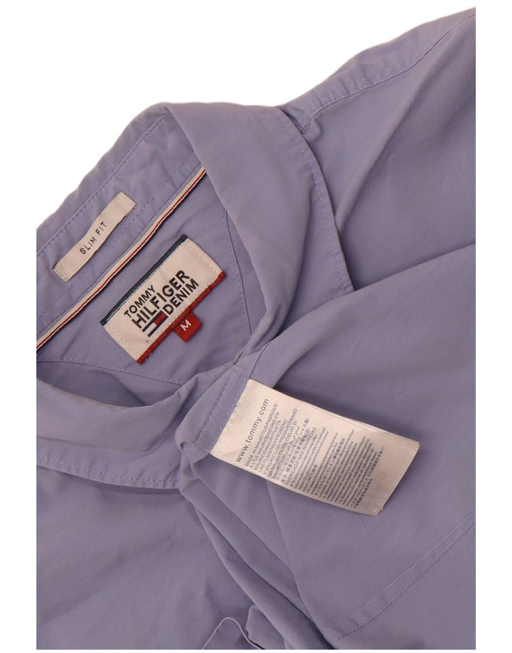 Cămașă Slim Fit Tommy Hilfiger pentru bărbați, bumbac albastru mediu