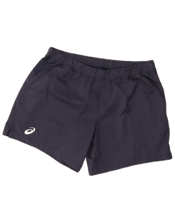 Asics Mens Sport Shorts XL Navy Blue Polyester