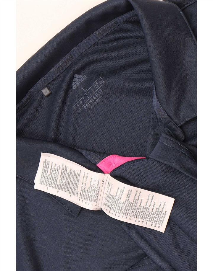 Tricou polo Adidas pentru bărbați, mare, bleumarin, poliester color bloc