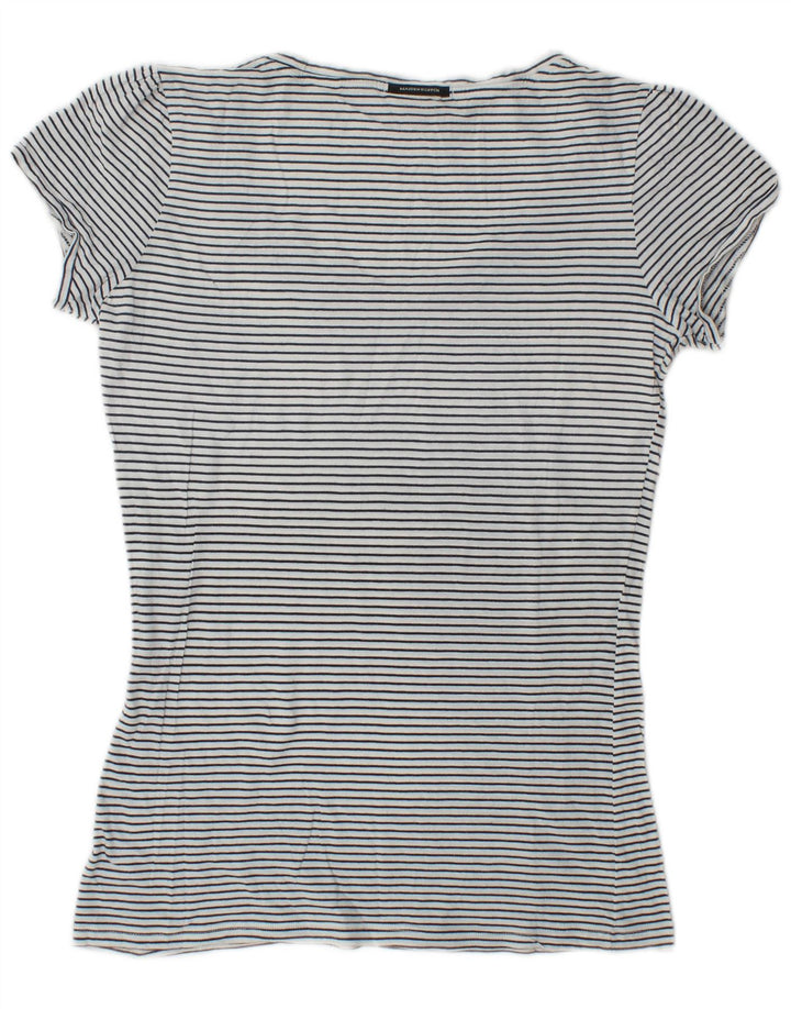 Tricou cu grafic pentru femei Maison Scotch Mărimea 1 Mic cu dungi albe