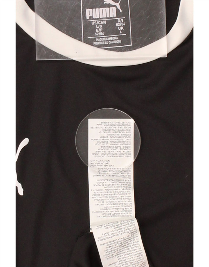 PUMA Mens Graphic Top Long Sleeve Large Black Polyester Vintage Puma and Second-Hand Puma from Messina Hembry 
