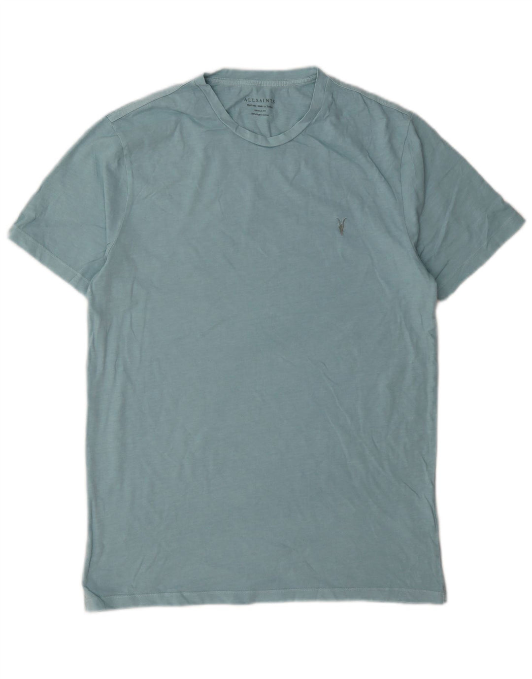 Tricou All Saints pentru bărbați, cu croiala normală, top, bumbac, albastru mediu