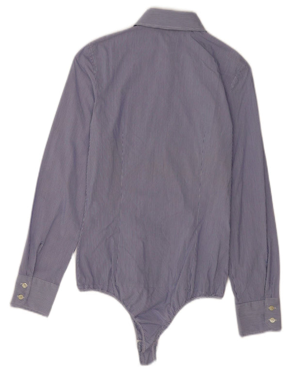 Body cămașă pentru femei Zara UK 6 XS Blue Pinstripe Bumbac