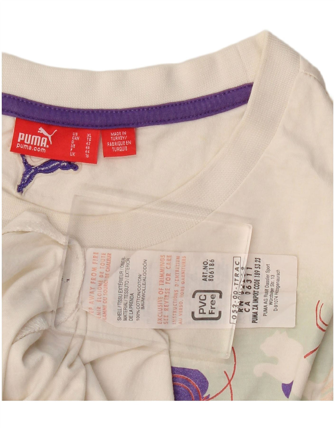 Tricou grafic PUMA pentru femei Top UK 16 Large White Bumbac